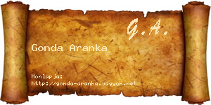 Gonda Aranka névjegykártya